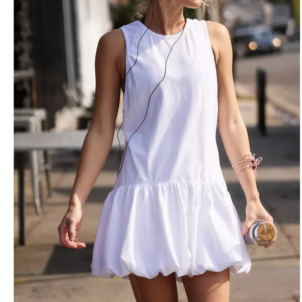 NWT Free People Hot Shot Bubble Set in White - Picture 4 of 4